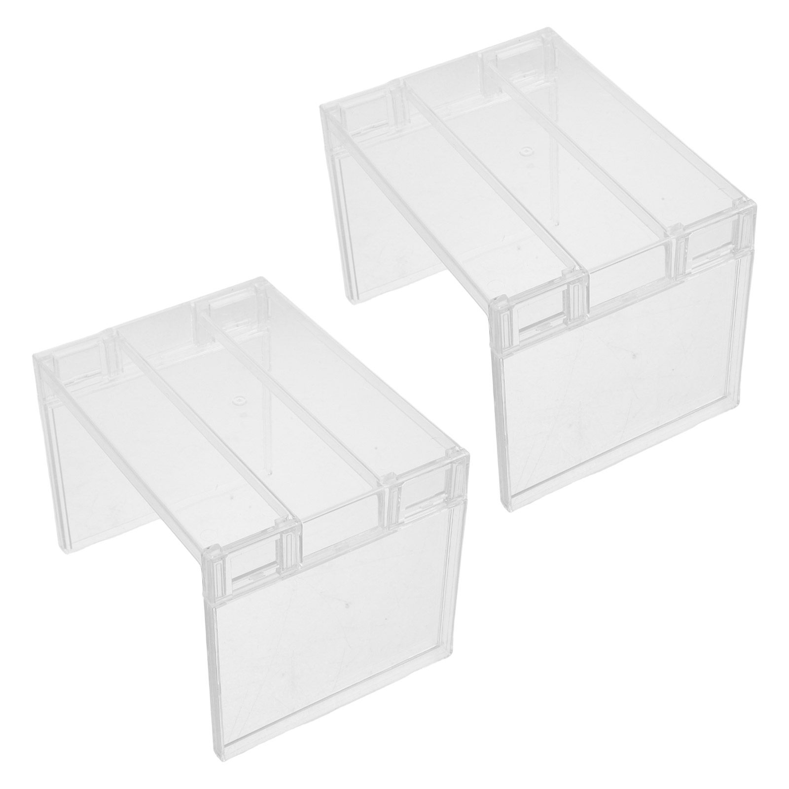Food Storage Organizer - 2個入り冷蔵庫オーガナイザーシェルフ、透明収納ラック、冷凍庫シェルフライザー、取り外し可能な仕切り、寮、キッチンキャビネットスペースセーバー