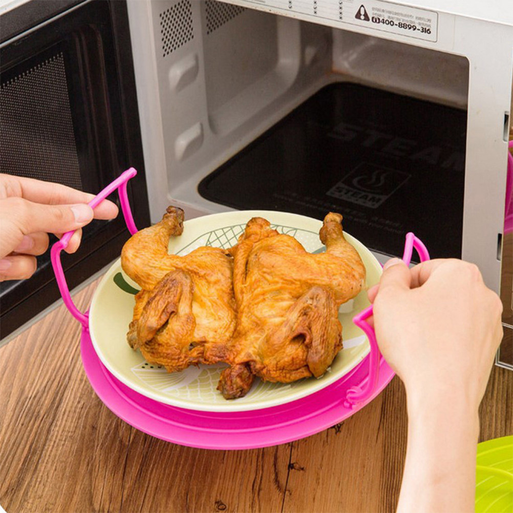 Food Storage Safe - 食器収納ラック キッチン蒸し器トレイ 多機能折りたたみ式電子レンジ対応炊飯器アクセサリー 耐熱PP