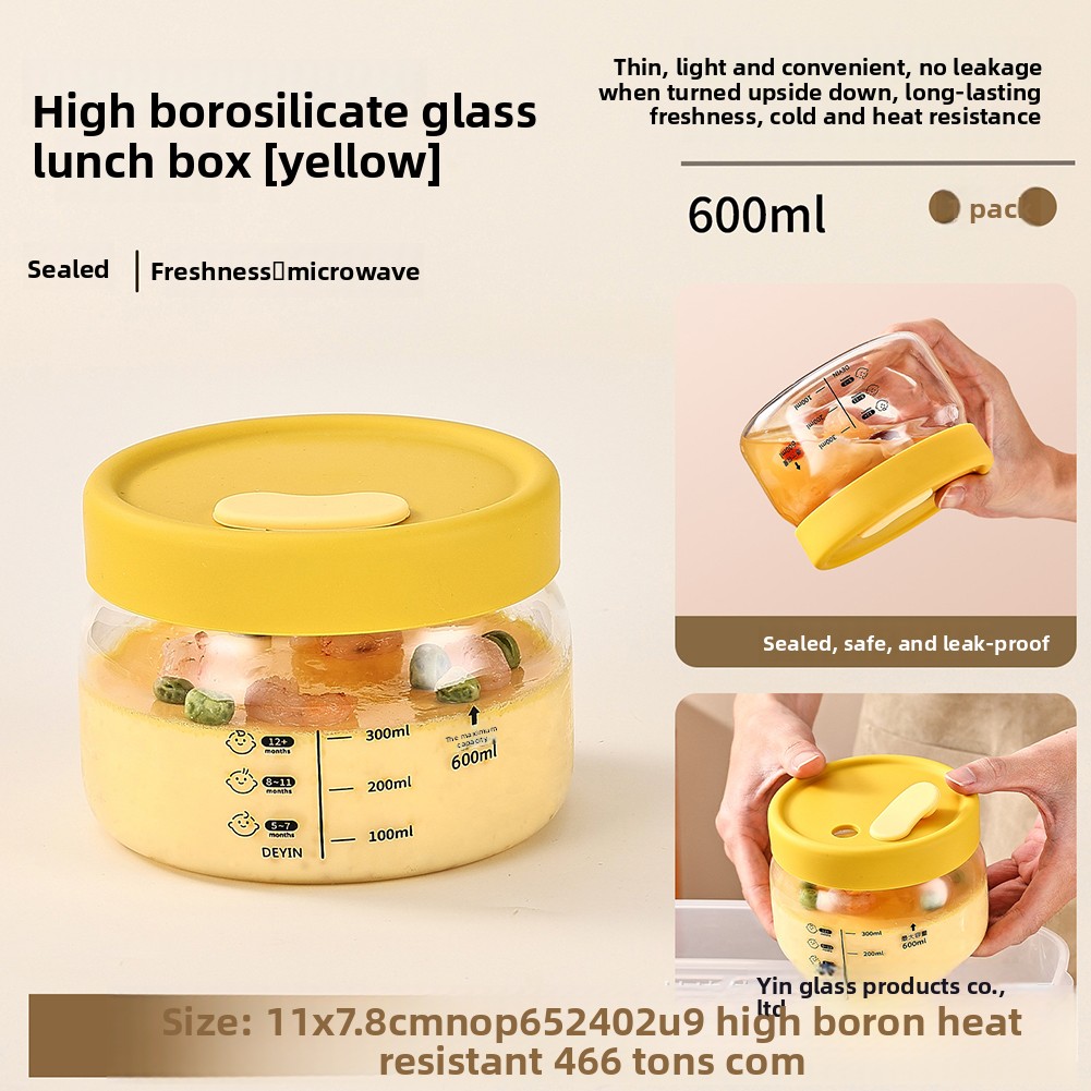 Food Storage Cupboard - ガラス食品保存容器気密漏れ防止フードボウル弁当弁当箱電子レンジ食器洗い機対応ランチパッキングストレージ