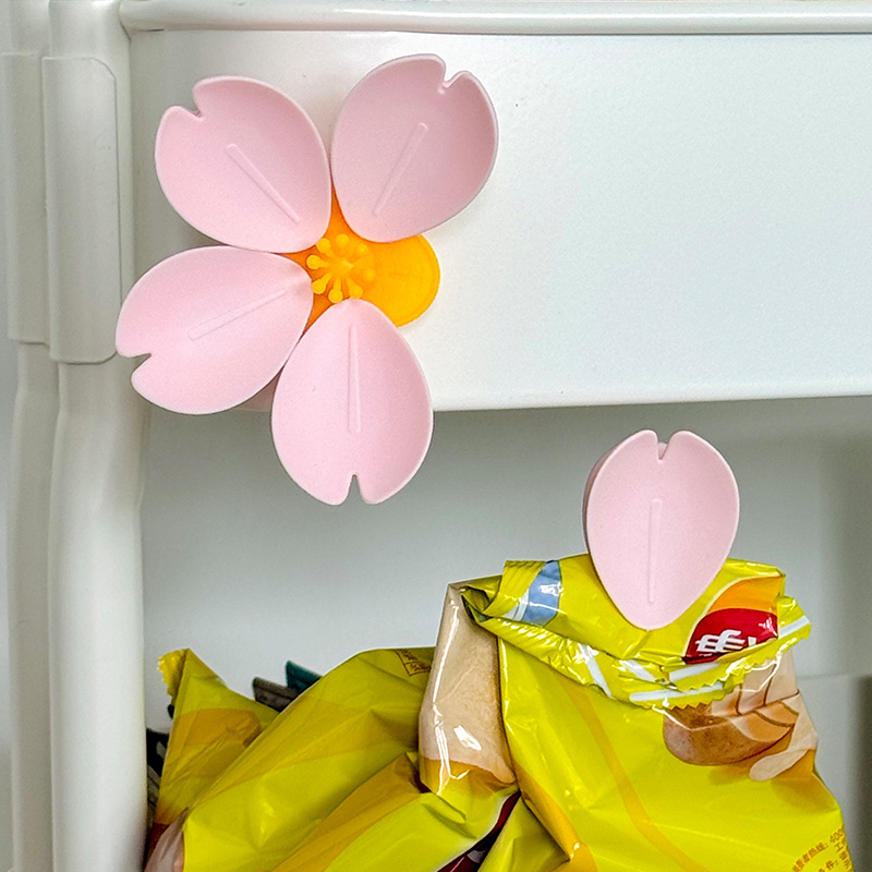 Food Storage In Plants - サクラ磁気クリップ クリエイティブキッチンガジェット 多機能スナックシーラー 食品保存 ユニークな花びら型クリップ 可愛い家庭用冷蔵庫用クリップ