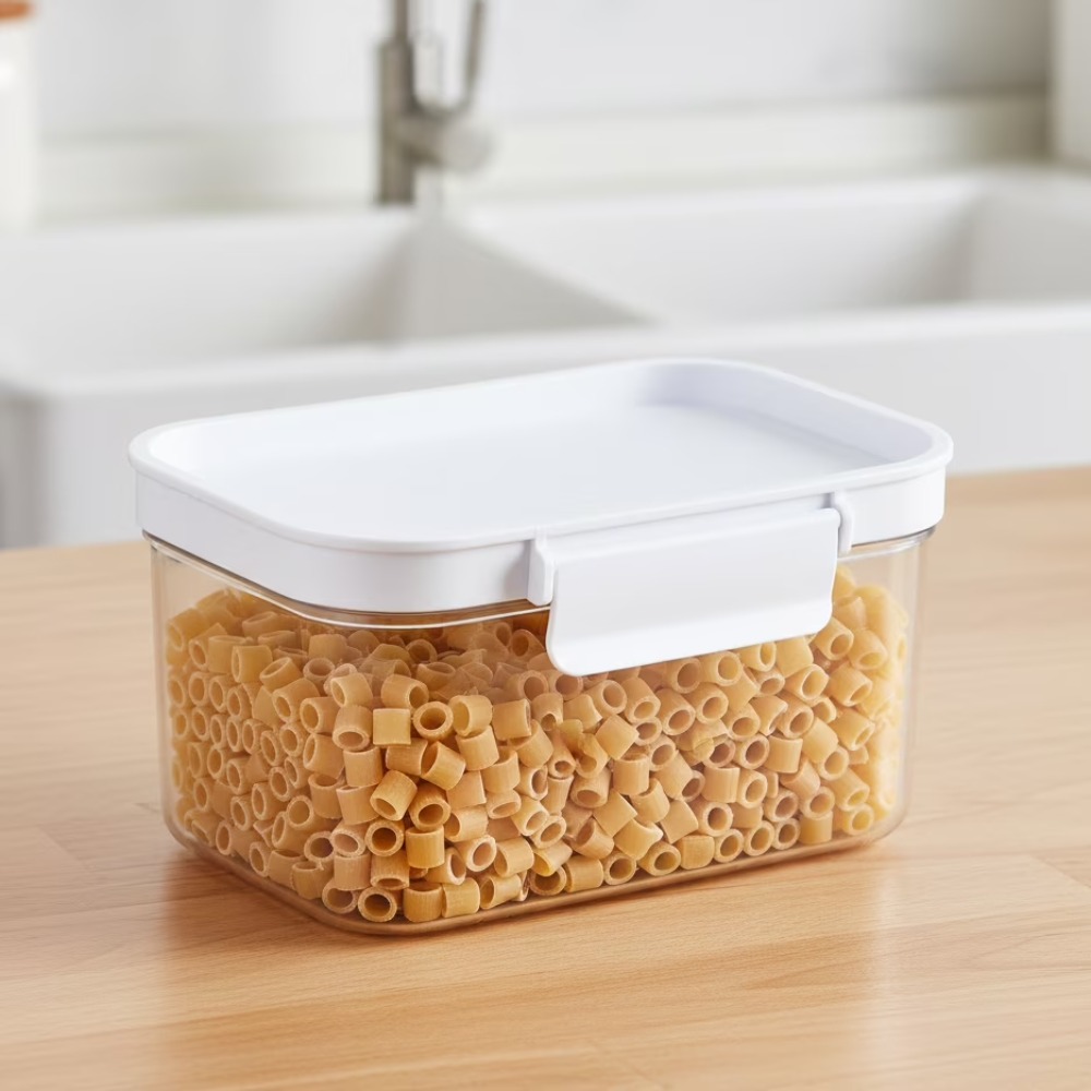 小さな長方形のプラスチック製食品保存容器、蓋付き、キッチン用 - Food Storage Organizer のレビューと価格