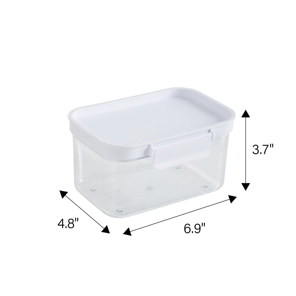 小さな長方形のプラスチック製食品保存容器、蓋付き、キッチン用 - Food Storage Organizer のレビューと価格