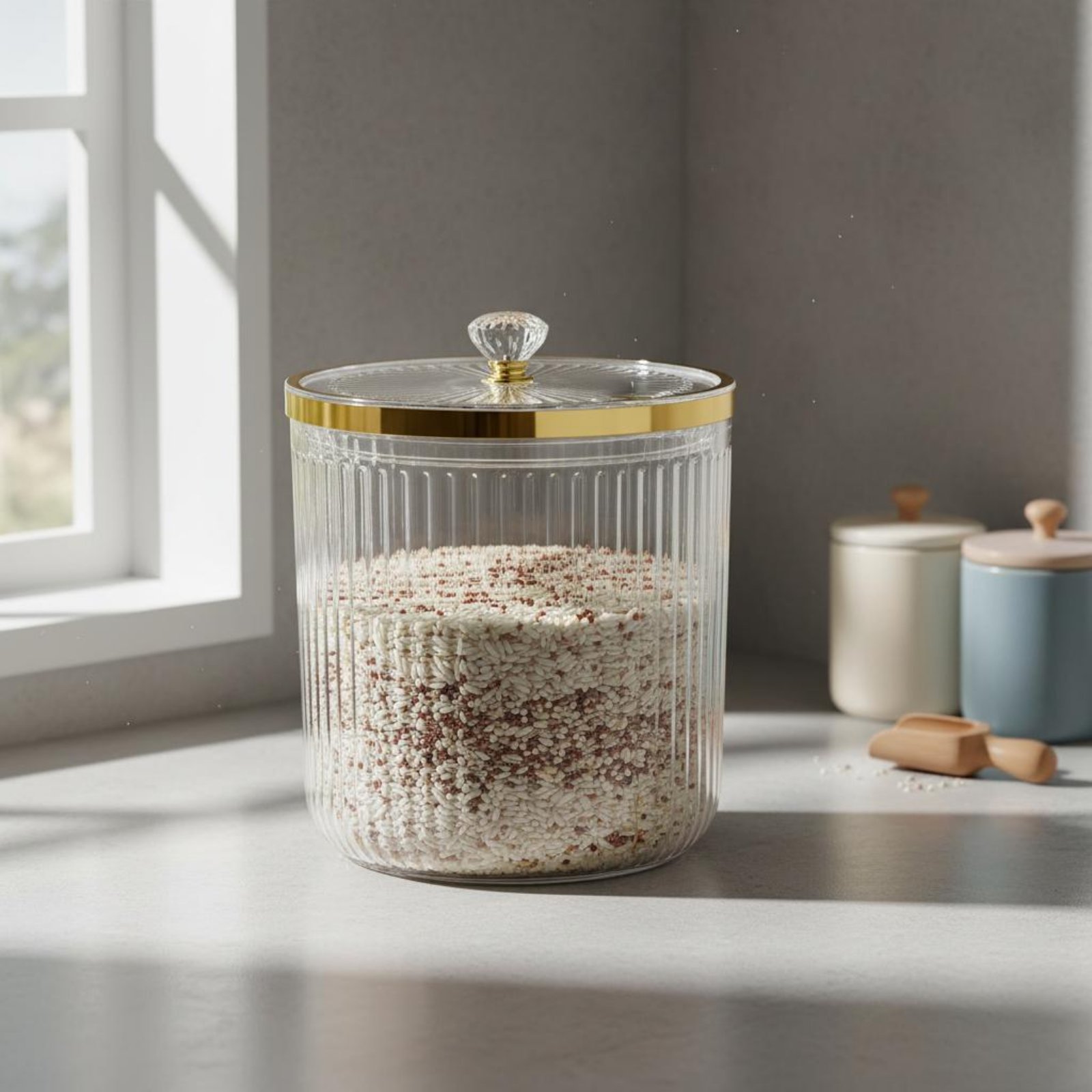乾物保存容器 広口設計 気密乾物容器 気密食品キャニスター  - Food Storage Design のレビューと価格