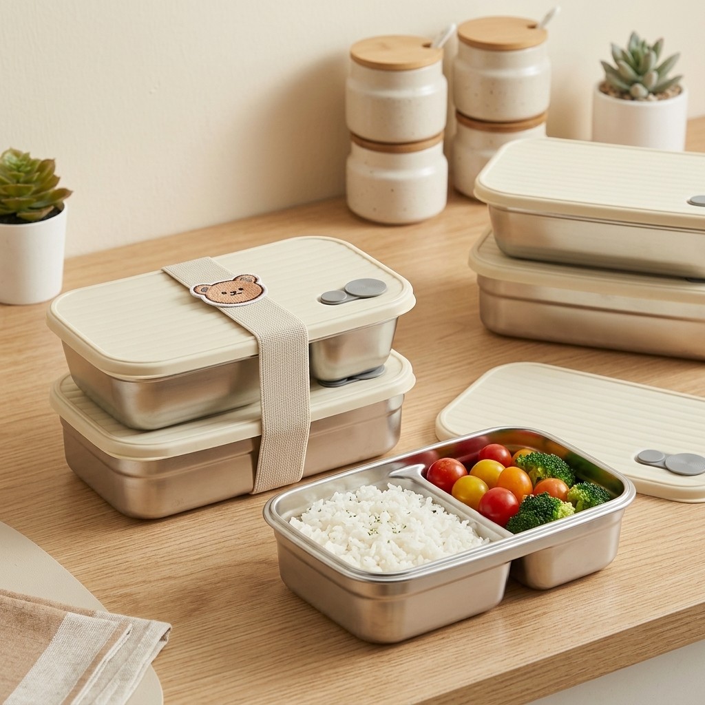ステンレス製弁当箱、金属製ランチボックス、電子レンジ対応食品 - Food Storage Design のレビューと価格