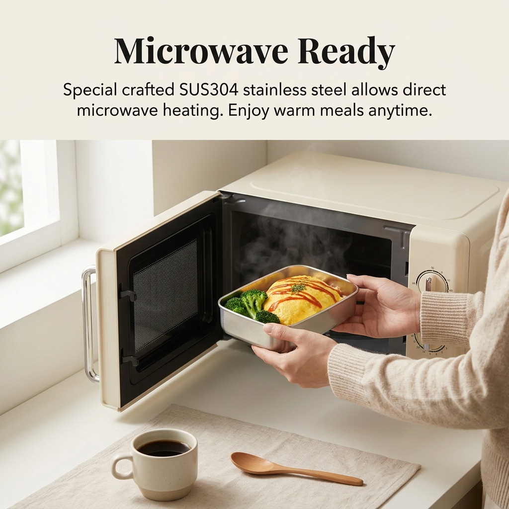 ステンレス製弁当箱、金属製ランチボックス、電子レンジ対応食品 - Food Storage Design のレビューと価格