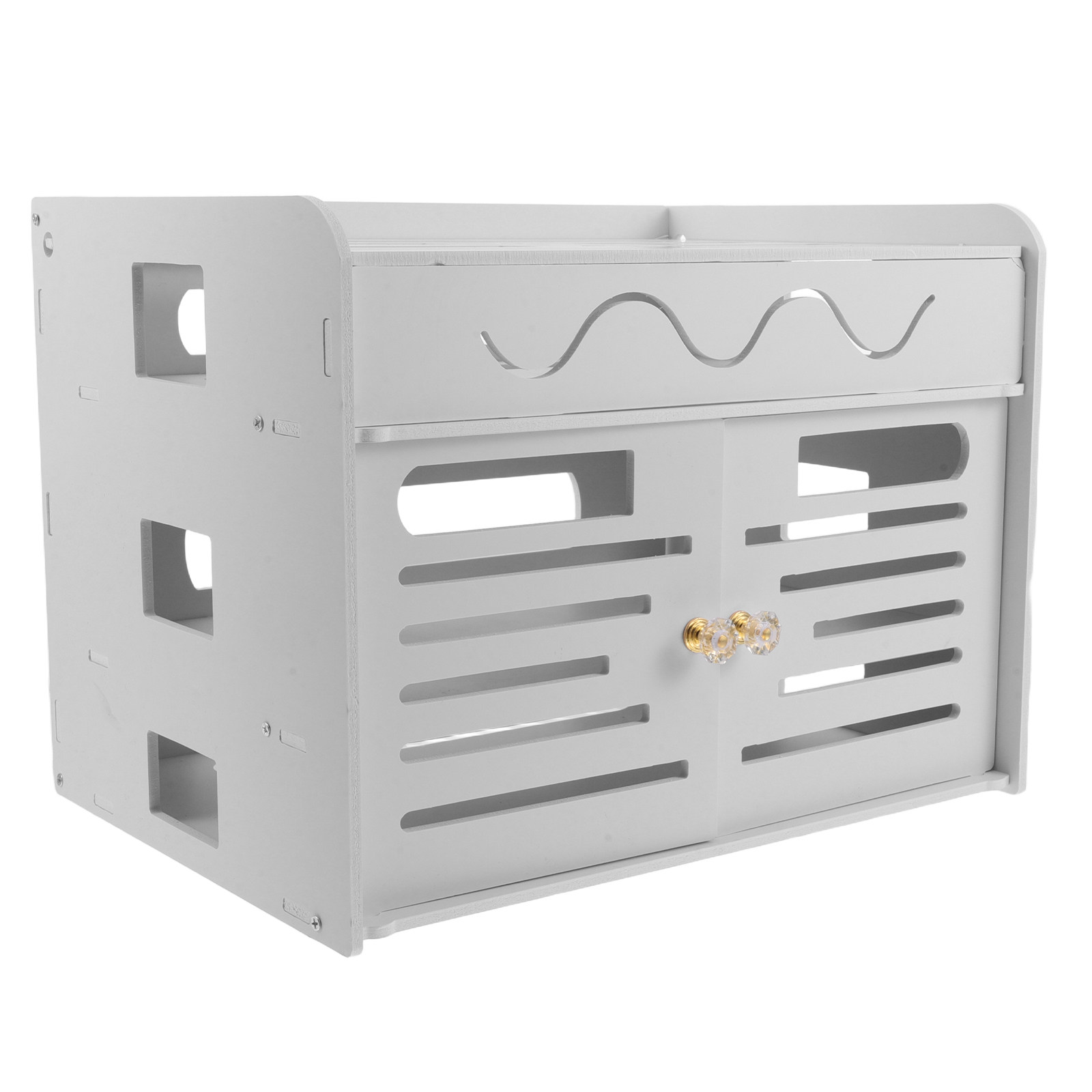 3層式ルーターオーガナイザーボックス ホワイト 穴あけ不要  - Food Storage Organizer のレビューと価格