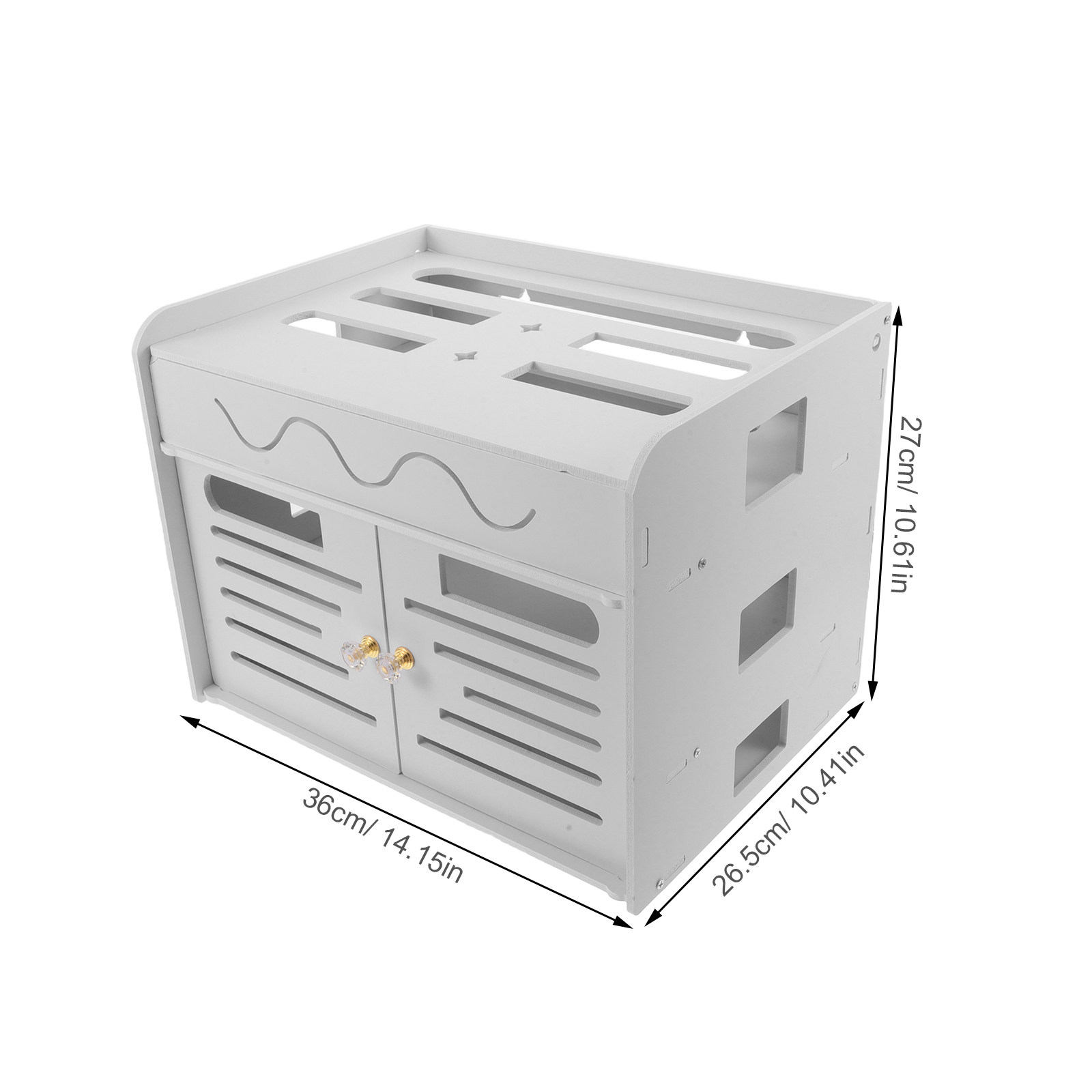 3層式ルーターオーガナイザーボックス ホワイト 穴あけ不要  - Food Storage Organizer のレビューと価格