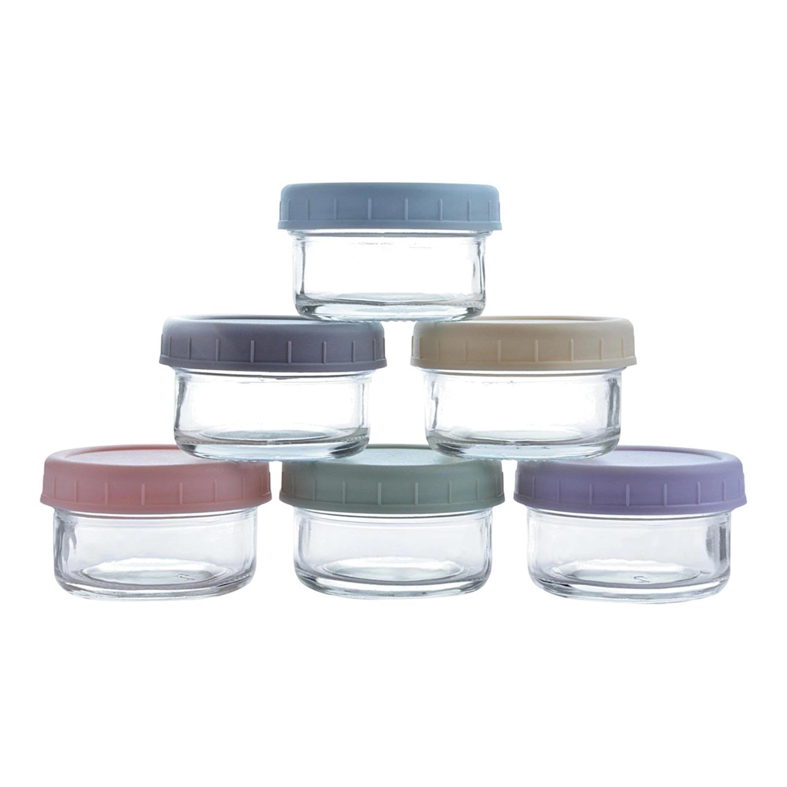 漏れ防止蓋付きミニガラス瓶、キッチンのスパイス、ソース、食品 - Food Storage Set Glass のレビューと価格