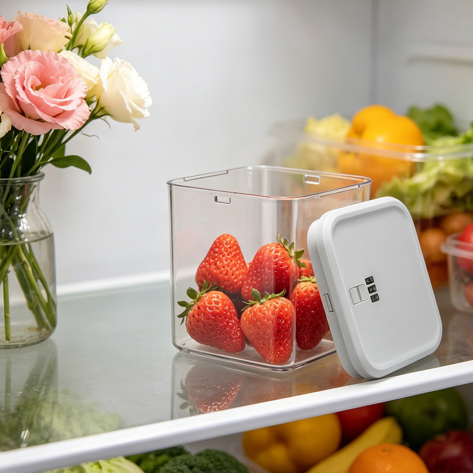 冷蔵庫用積み重ね可能なロックボックス、食品保管用、暗証番号ロ - Food Storage Safe のレビューと価格