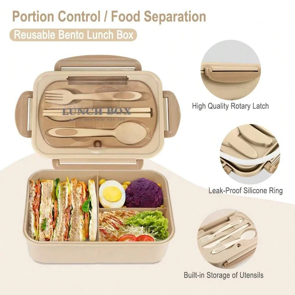 大人用弁当箱 3コンパートメント付き ランチコンテナ 男女兼 - Food Storage Design のレビューと価格