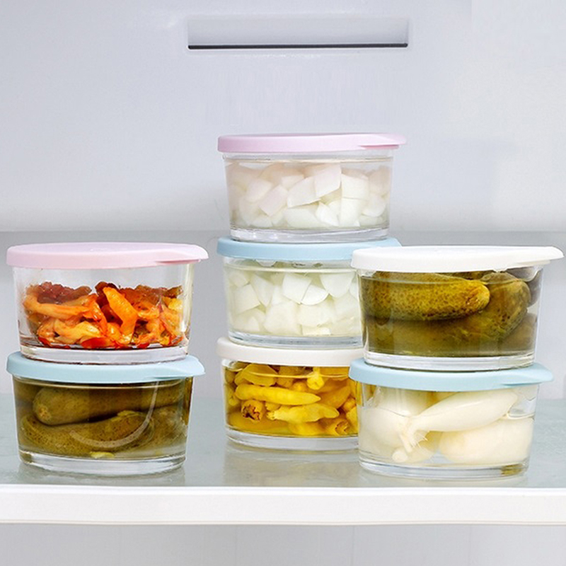 ● 電子レンジ対応丸型食品保存容器高硼珪酸ガラスピクルス密封 - Food Storage Safe のレビューと価格