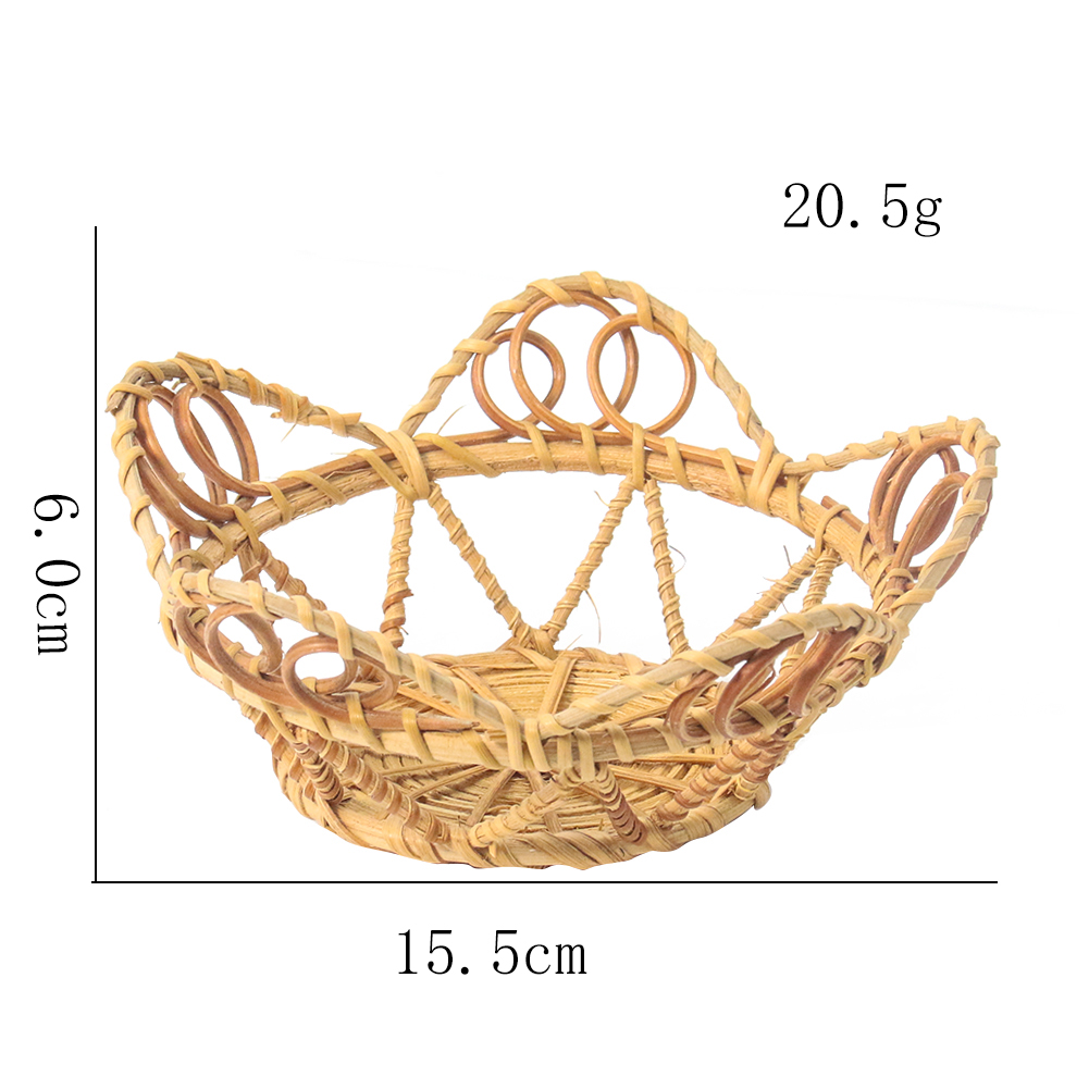 レトロな花びらの形の手作り三つ編み籐中空フルーツバスケットク - Food Storage In Plants のレビューと価格