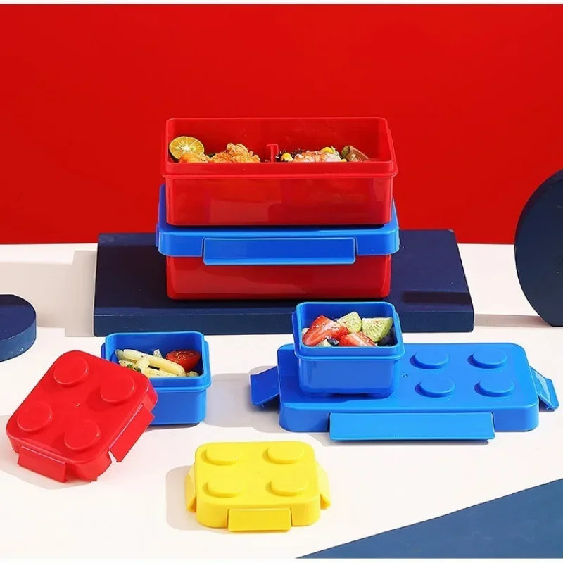 子供用DIY組み立てブロックランチボックス楽しい弁当箱食品保 - Food Storage Building のレビューと価格