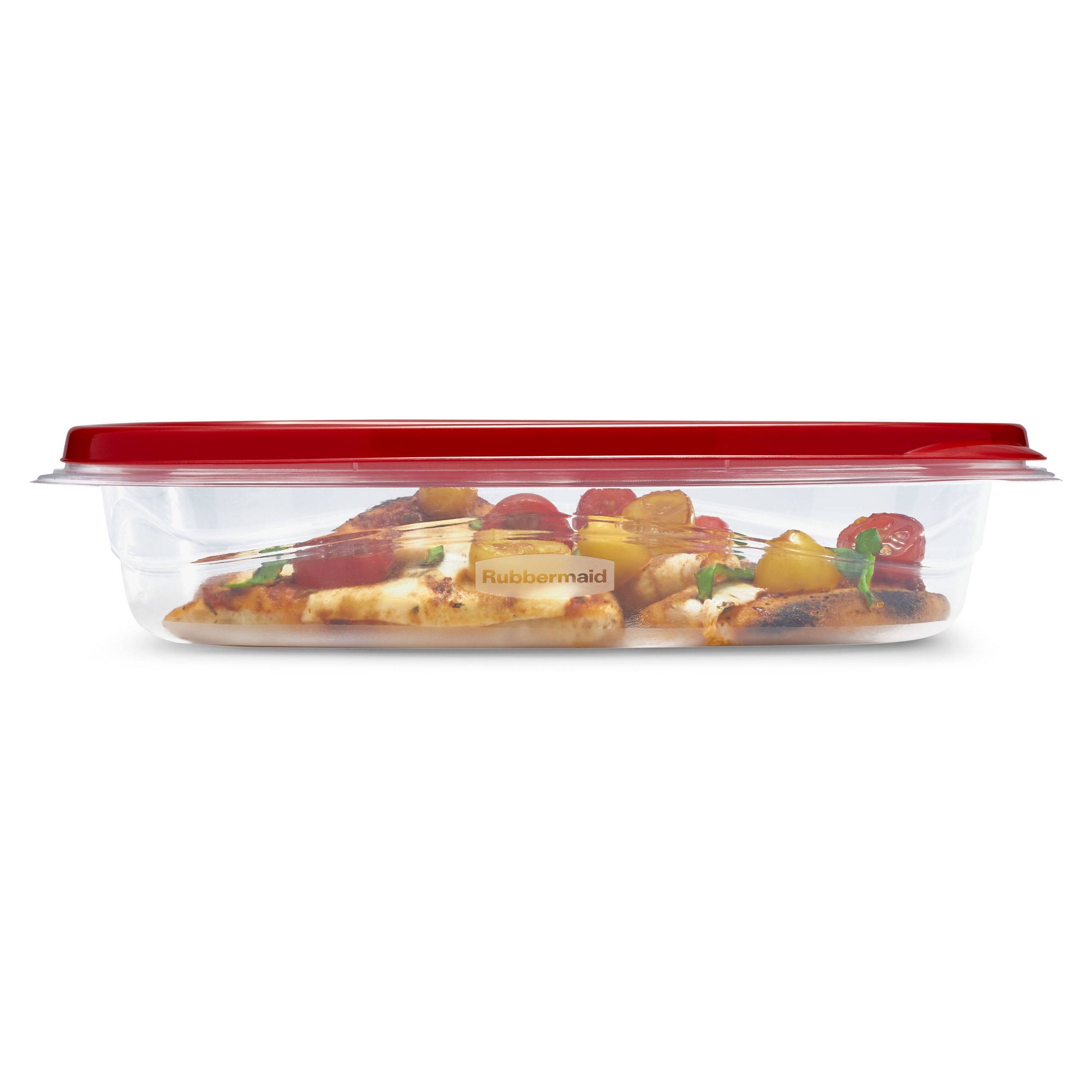 赤い長方形の食品保存容器3個（蓋付き）、4カップ用の再利用可 - Storage Food Prep のレビューと価格