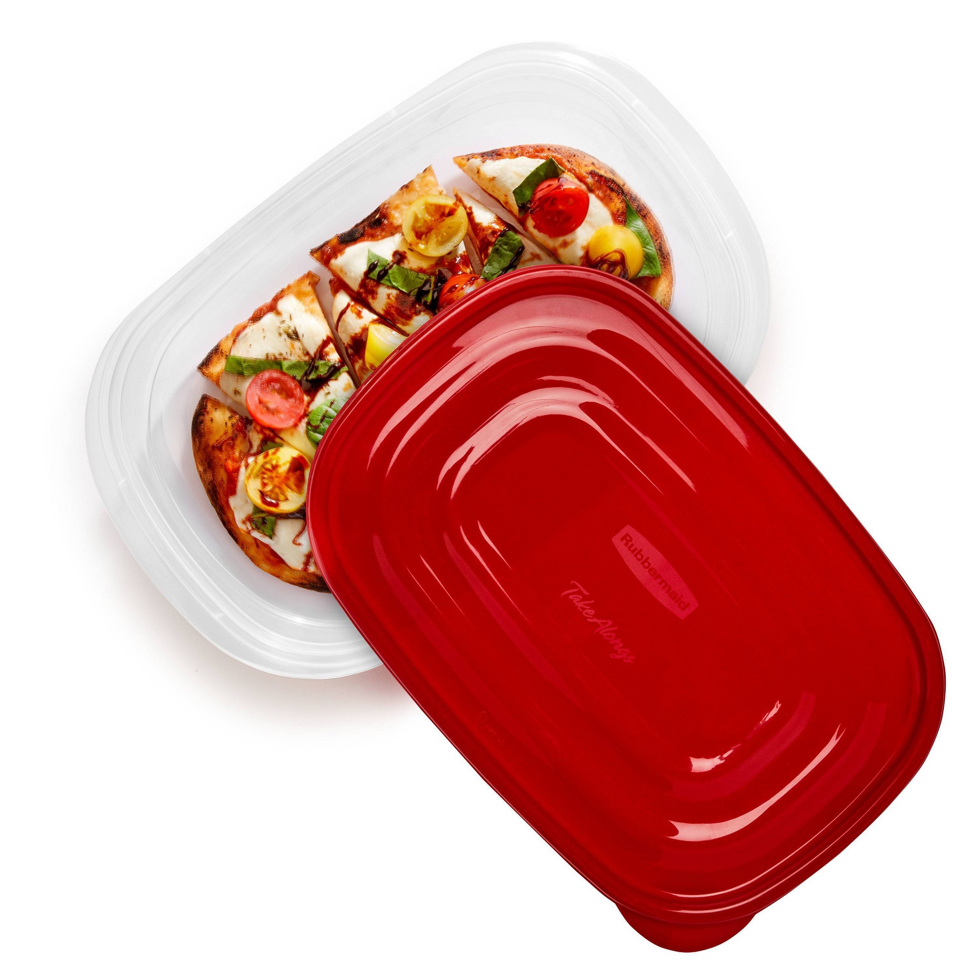 赤い長方形の食品保存容器3個（蓋付き）、4カップ用の再利用可 - Storage Food Prep のレビューと価格