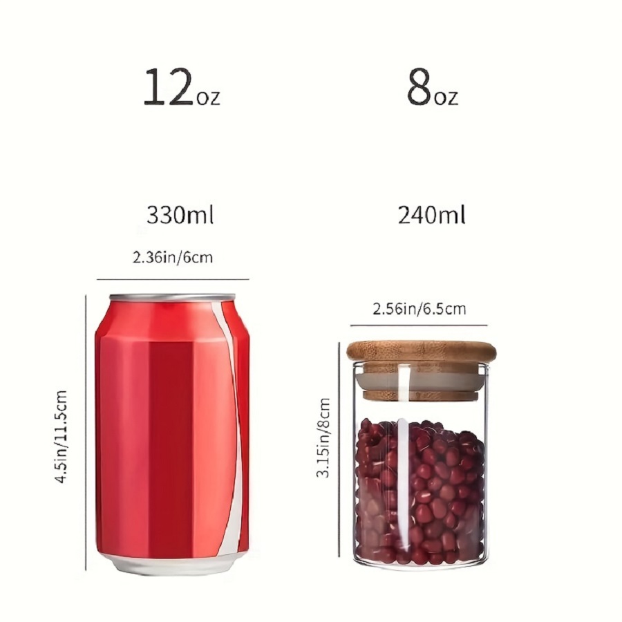 竹の蓋付きの気密ガラス収納ジャー,ポータブルで透明な容器,家 - Food Storage Set Glass のレビューと価格