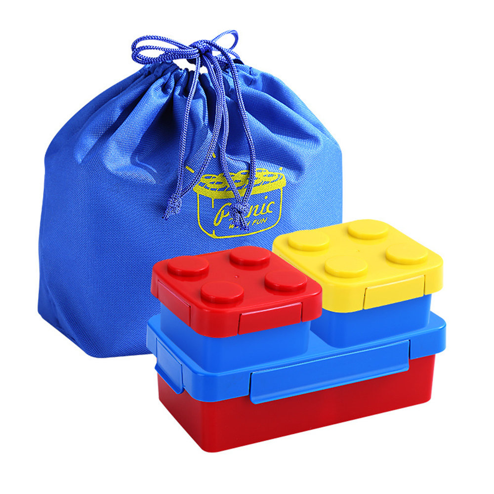 創造的で面白い組み立てブロック型弁当箱（子供用）- 電子レン - Food Storage Building のレビューと価格