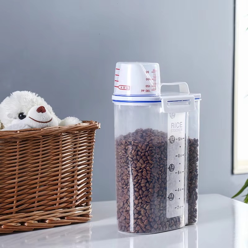 ホットセール！エコフレンドリーなプラスチック製ペットフード収 - Food Storage Bins のレビューと価格