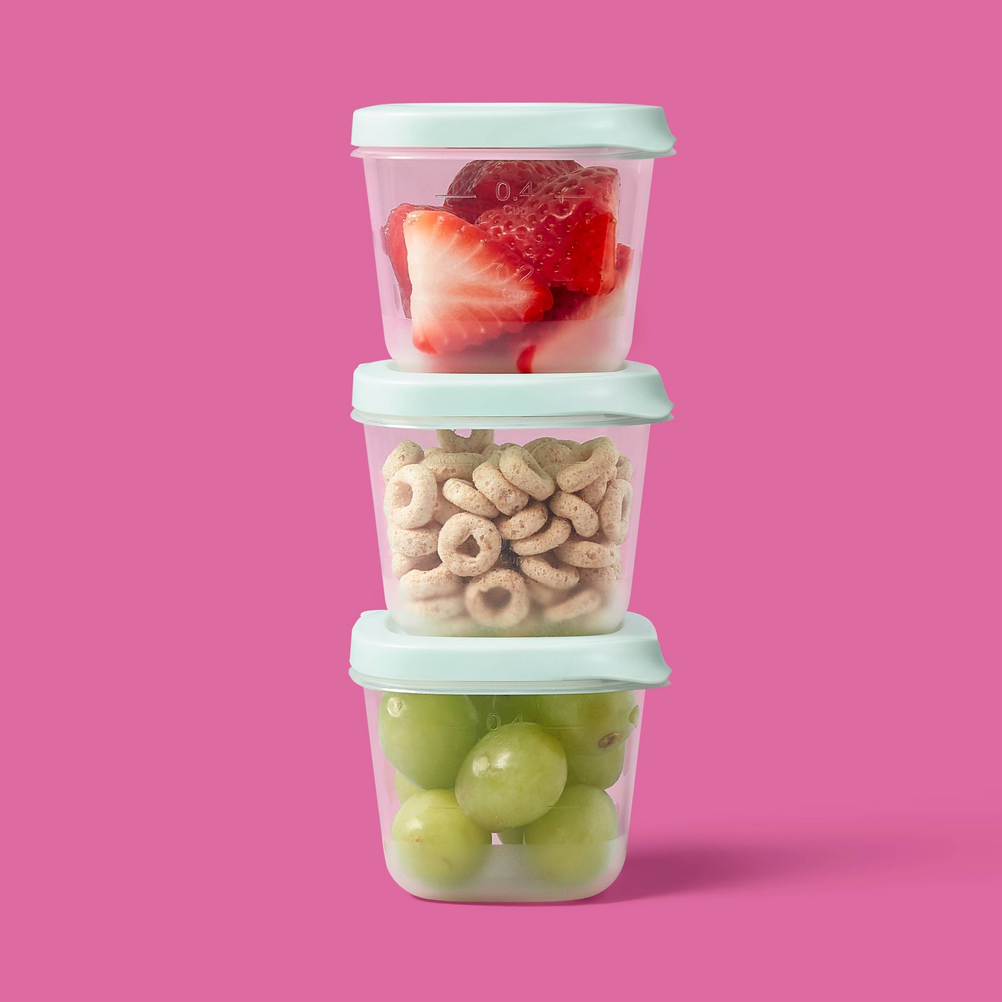 4個入りミニスクエアハーフカップ食品保存容器、BPAフリーの - Storage Food Prep のレビューと価格