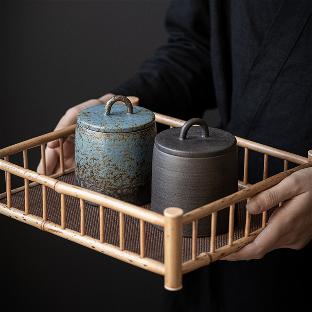 セラミック茶筒密封瓶小さな茶箱ポータブル茶缶貯蔵タンクキャン - Food Storage Drawer Organizer のレビューと価格