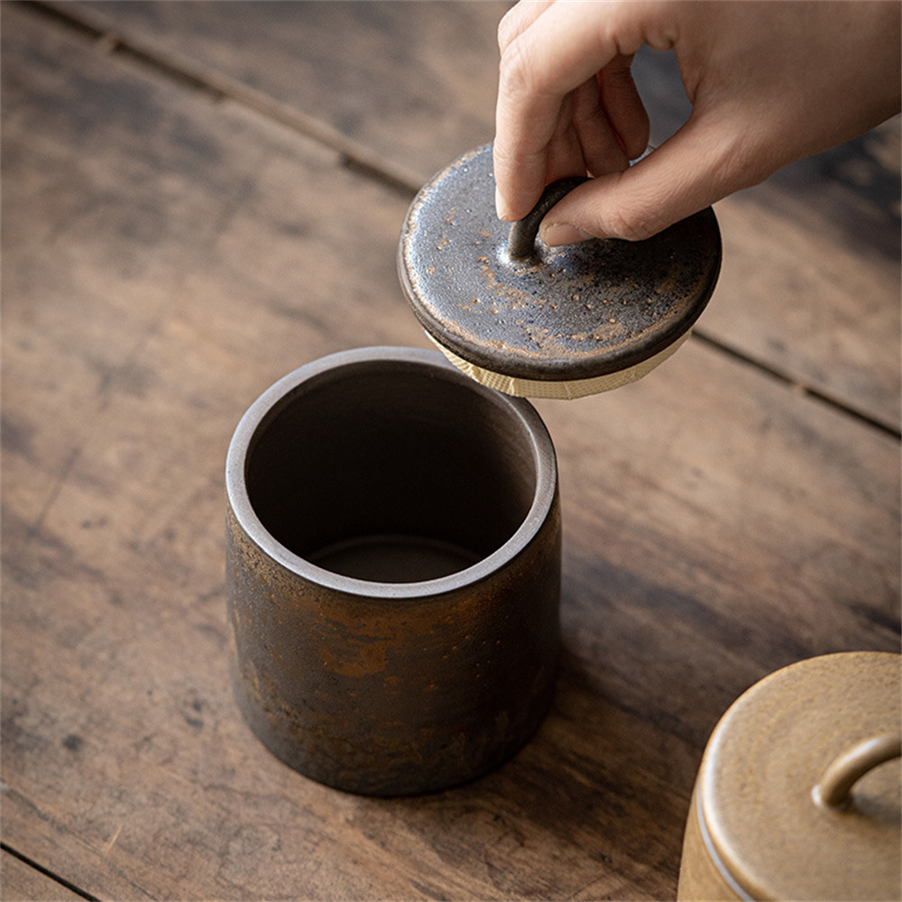 セラミック茶筒密封瓶小さな茶箱ポータブル茶缶貯蔵タンクキャン - Food Storage Drawer Organizer のレビューと価格
