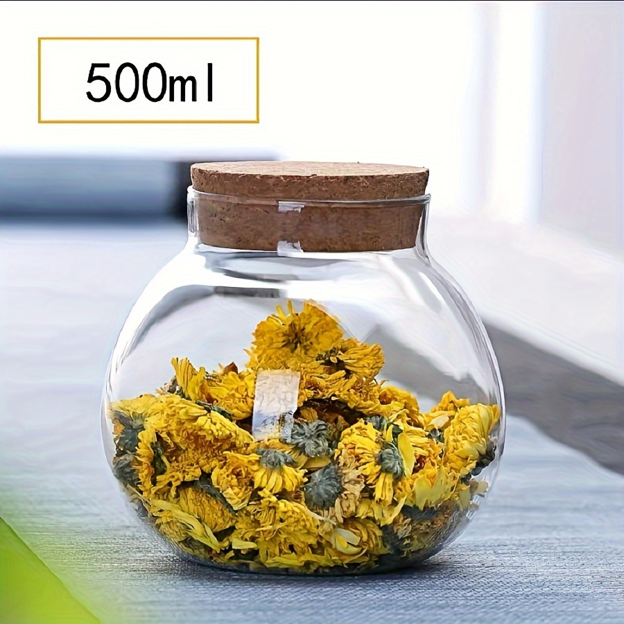 透明ガラス収納キャニスター、コーヒー用の丸い装飾的な小さなコ - Food Storage Set Glass のレビューと価格