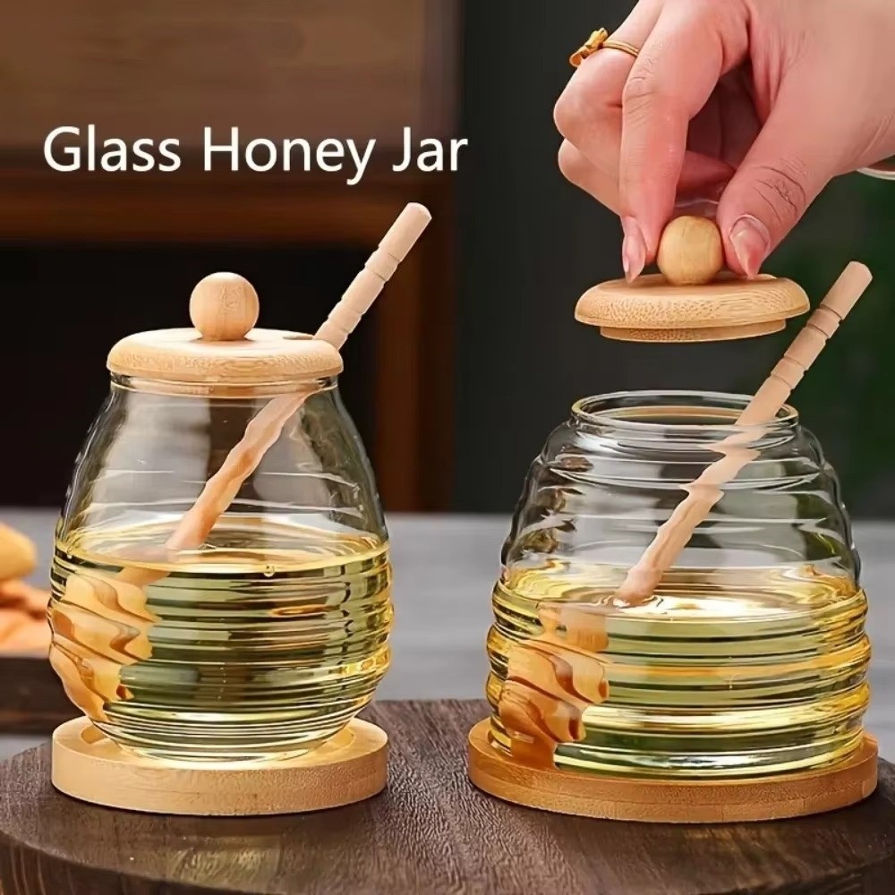 透明ガラスハニカムタンク 280/400/500ml 大容量 - Food Storage Set Glass のレビューと価格