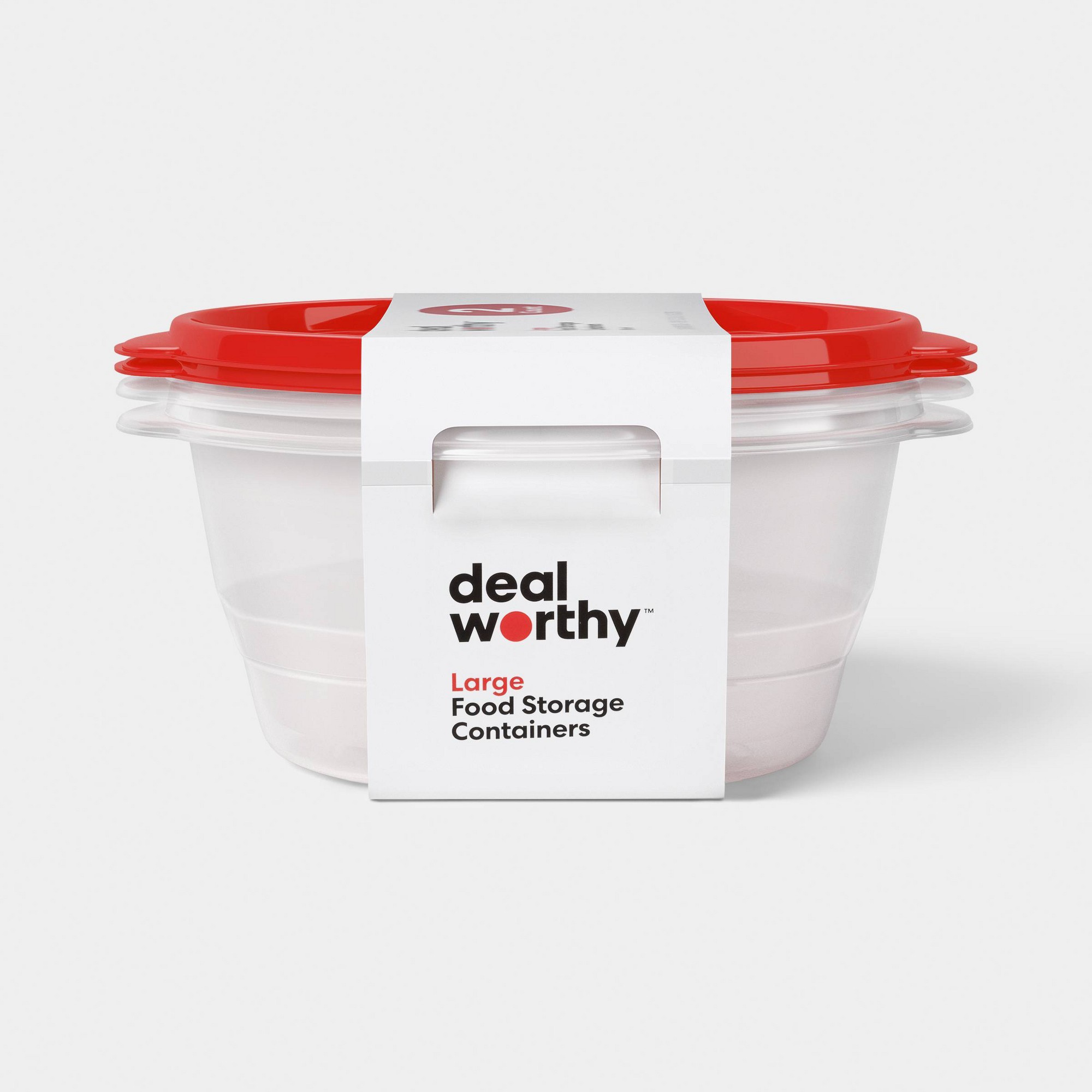 2ct大型丸型食品保存容器 128オンス 透明プラスチック蓋 - Storage Food Prep のレビューと価格