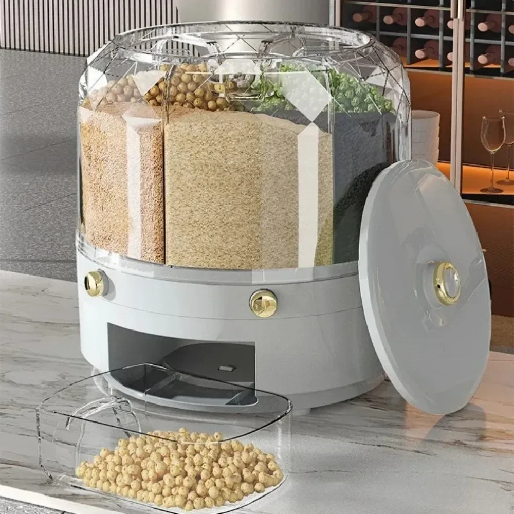 食品グレード回転式穀物ディスペンサー大容量米収納容器引き出し - Food Storage Drawer Organizer のレビューと価格