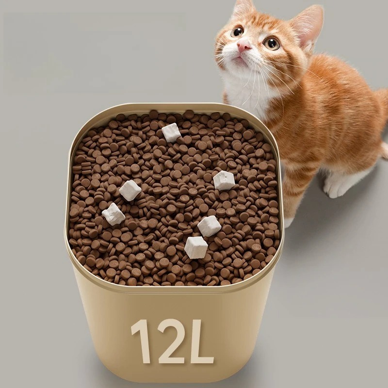 犬用真空ペットフード保存容器 密閉 防湿 防虫 不透明バレル - Food Storage Bins のレビューと価格