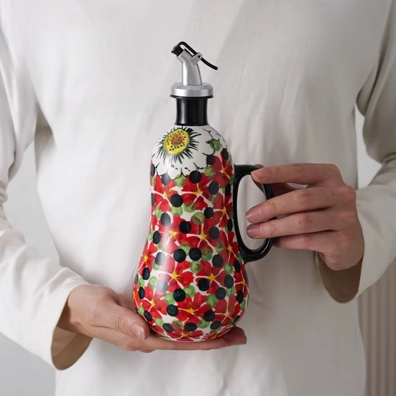 花植物セラミックオリーブオイルボトル醤油酢多機能キッチン調味 - Food Storage In Plants のレビューと価格