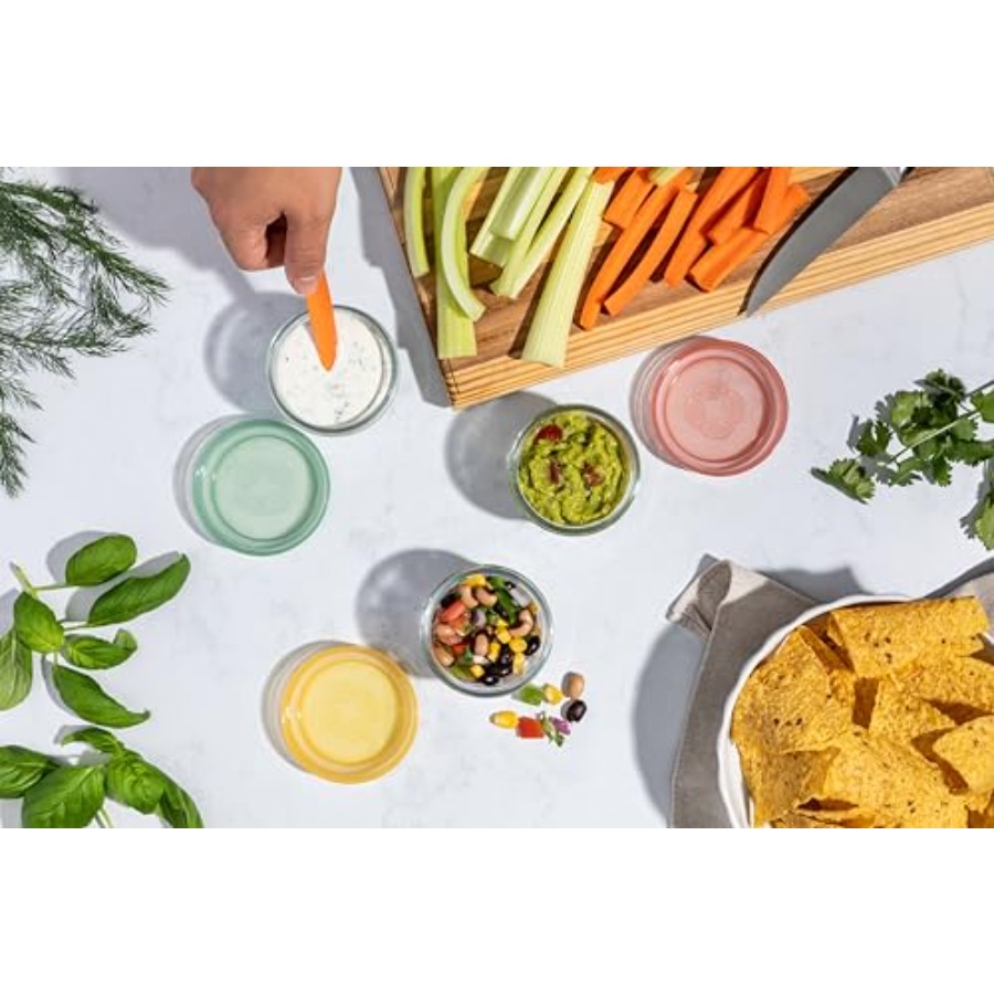 カラーロックガラス製ミールプレップセット、漏れ防止ガラス製食 - Food Storage And Container のレビューと価格