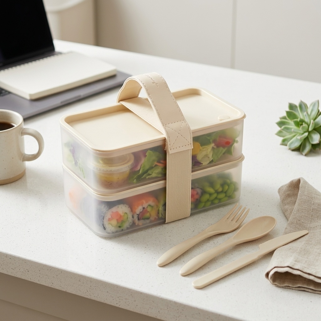 ポータブルプラスチック食品容器再利用可能な正方形ランチボック - Food Storage Safe のレビューと価格