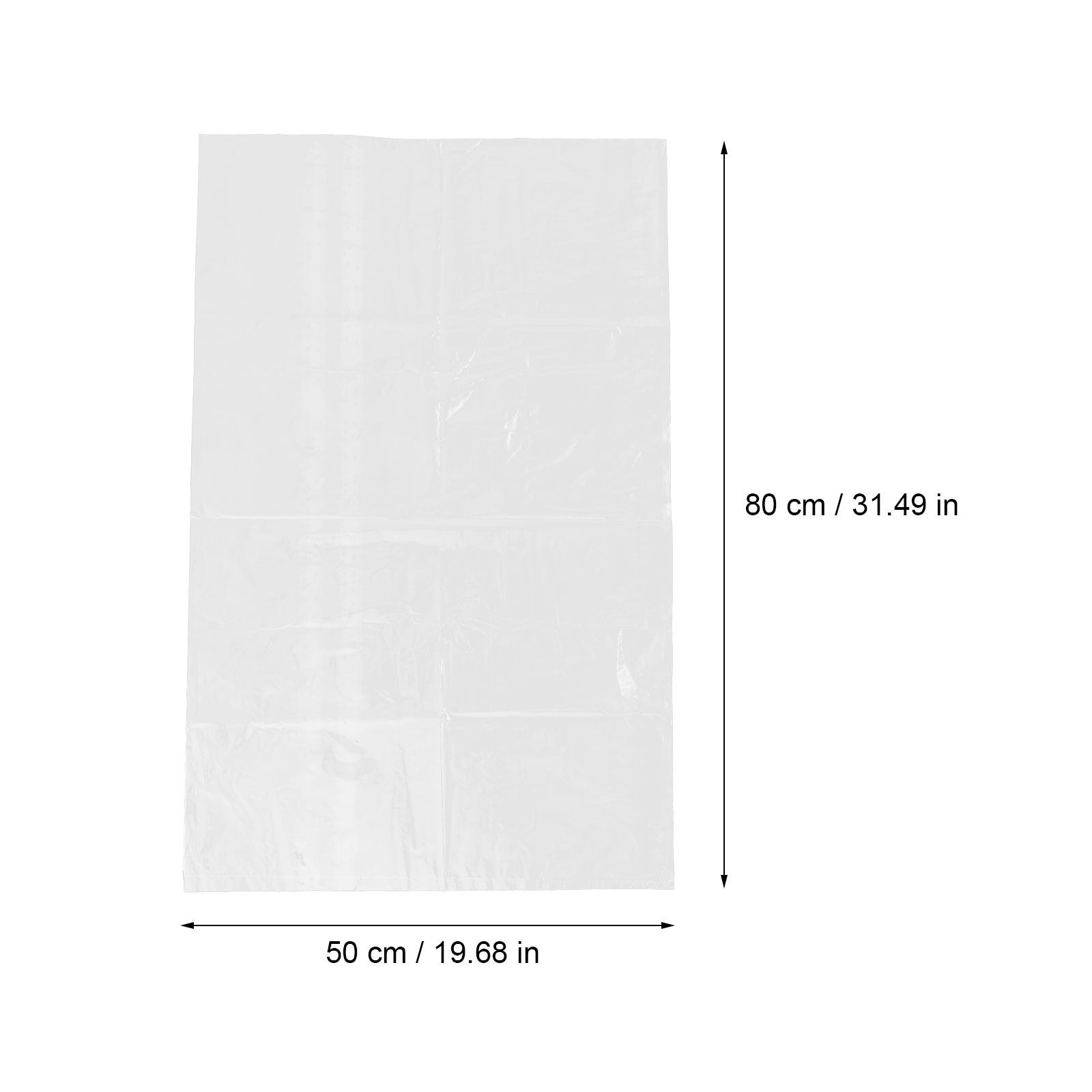 10枚入り 50x80cm 透明PE製平型収納袋 食品に安全 - Food Storage Safe のレビューと価格