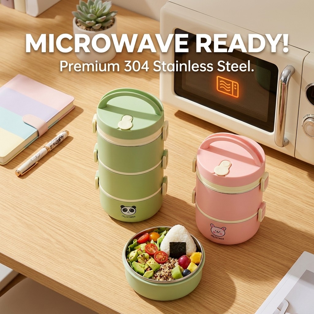 304ステンレス鋼製保温ランチボックス弁当箱セット、電子レン - Food Storage Design のレビューと価格