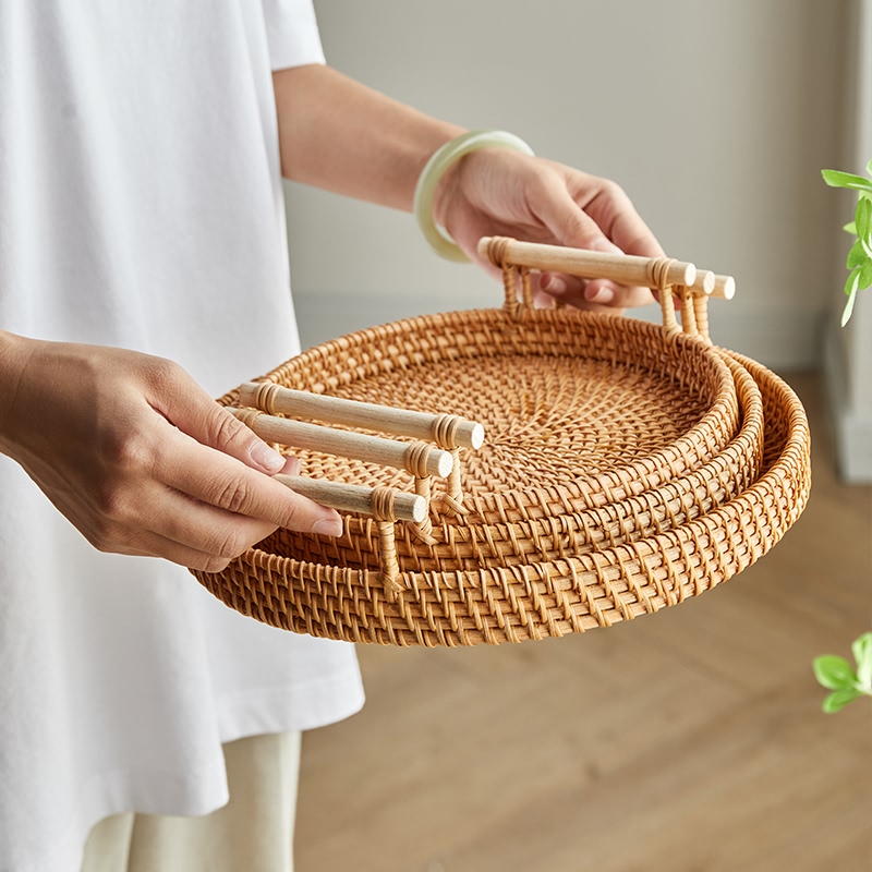 長方形の籐トレイ,ピクニックバスケット,フードプレート,果物 - Food Storage In Plants のレビューと価格