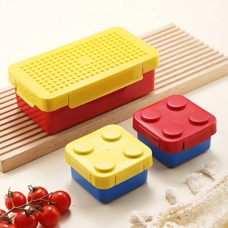 食品貯蔵用の密封された弁当箱、色のビルディングブロック、スプ - Food Storage Building のレビューと価格