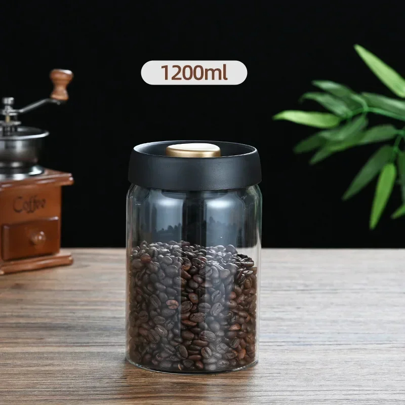 コーヒー豆真空密封瓶、透明ガラス食品保存瓶、家庭用防湿・密封 - Food Storage Set Glass のレビューと価格