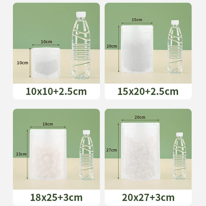 カスタマイズ可能な生分解性クラフト紙ジッパーバッグ、茶葉保存 - Food Storage In Plants のレビューと価格