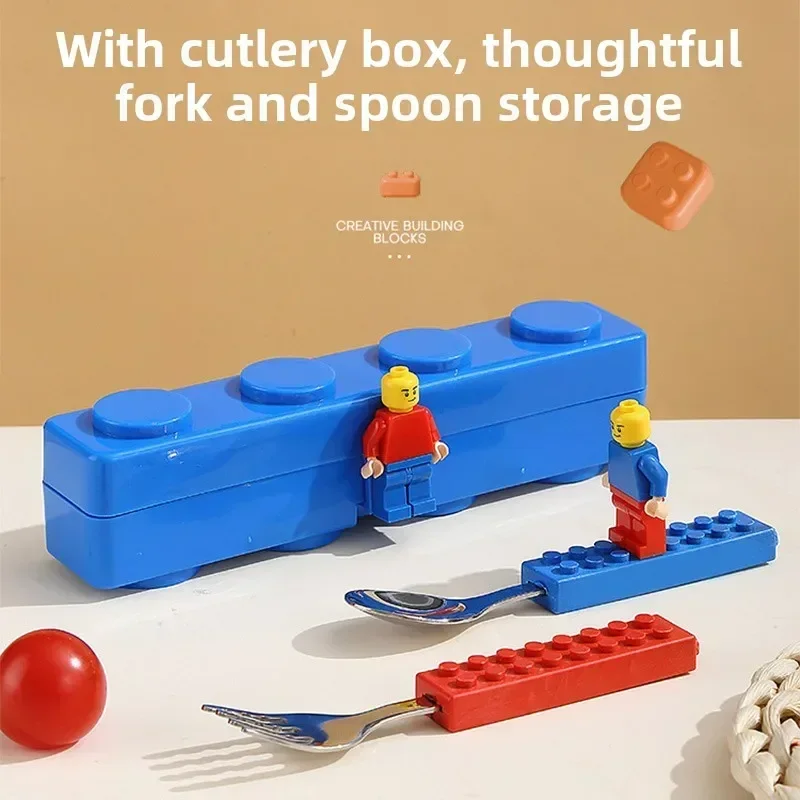 ポータブル密閉ランチボックス カラフルな積み木型 子供用学生 - Food Storage Building のレビューと価格