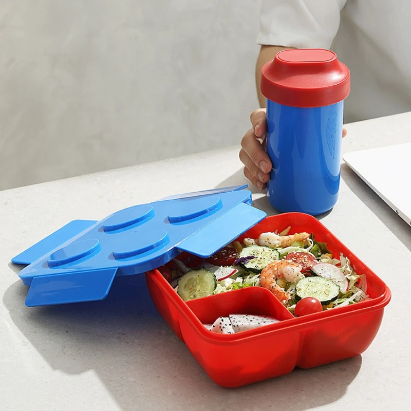 子供のためのポータブルビルディングブロック弁当箱、屋外ピクニ - Food Storage Building のレビューと価格