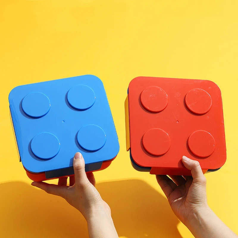 子供のためのポータブルビルディングブロック弁当箱、屋外ピクニ - Food Storage Building のレビューと価格