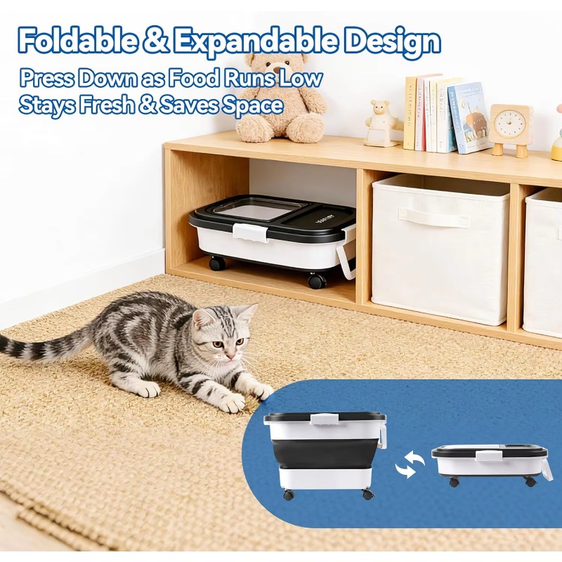 犬用フード保存容器 20～25ポンド、気密ペットフードビン、 - Food Storage Bins のレビューと価格