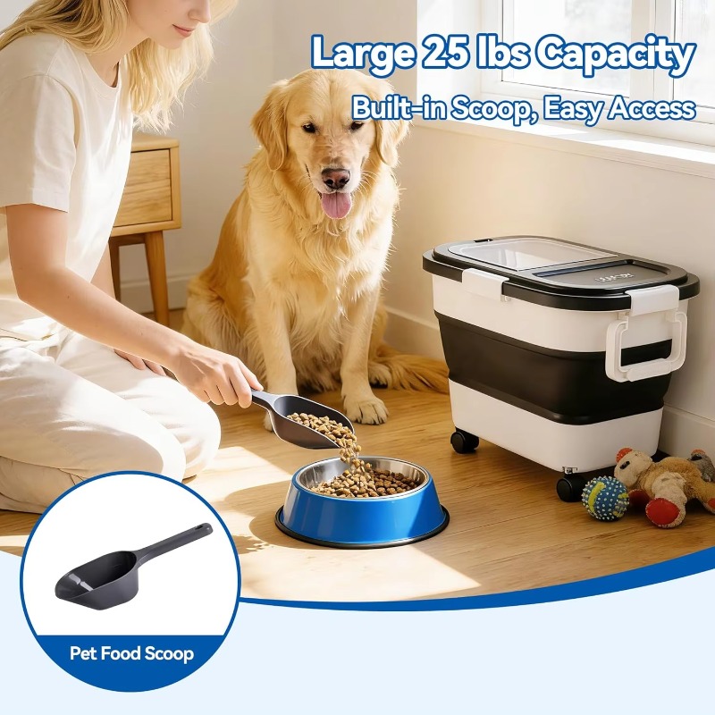犬用フード保存容器 20～25ポンド、気密ペットフードビン、 - Food Storage Bins のレビューと価格