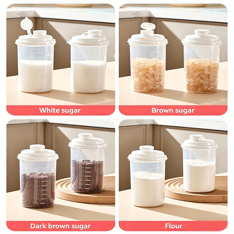 蓋付き気密食品保存容器 砂糖ディスペンサー 黒糖・塩・小麦粉 - Food Storage And Container のレビューと価格