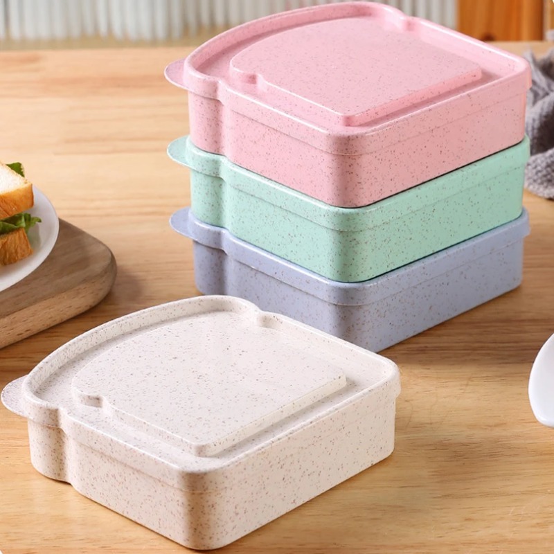 1/4個入り 再利用可能な弁当サンドイッチボックス 蓋付き  - Food Storage Design のレビューと価格