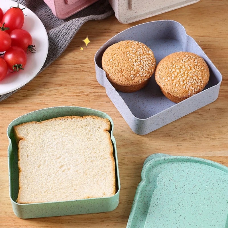 1/4個入り 再利用可能な弁当サンドイッチボックス 蓋付き  - Food Storage Design のレビューと価格