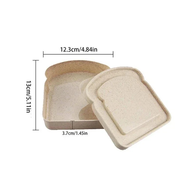 1/4個入り 再利用可能な弁当サンドイッチボックス 蓋付き  - Food Storage Design のレビューと価格