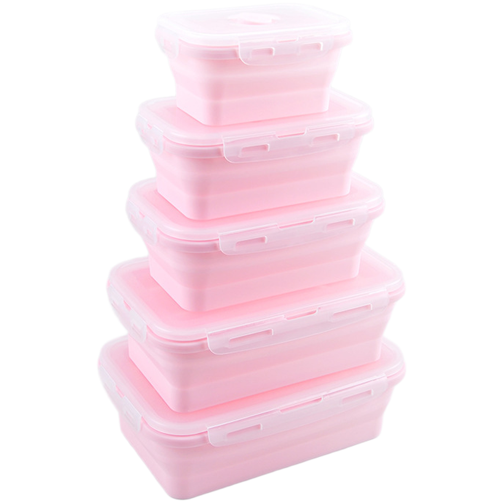 折りたたみ式シリコンランチボックスセット 4個入り 350m - Food Storage Safe のレビューと価格