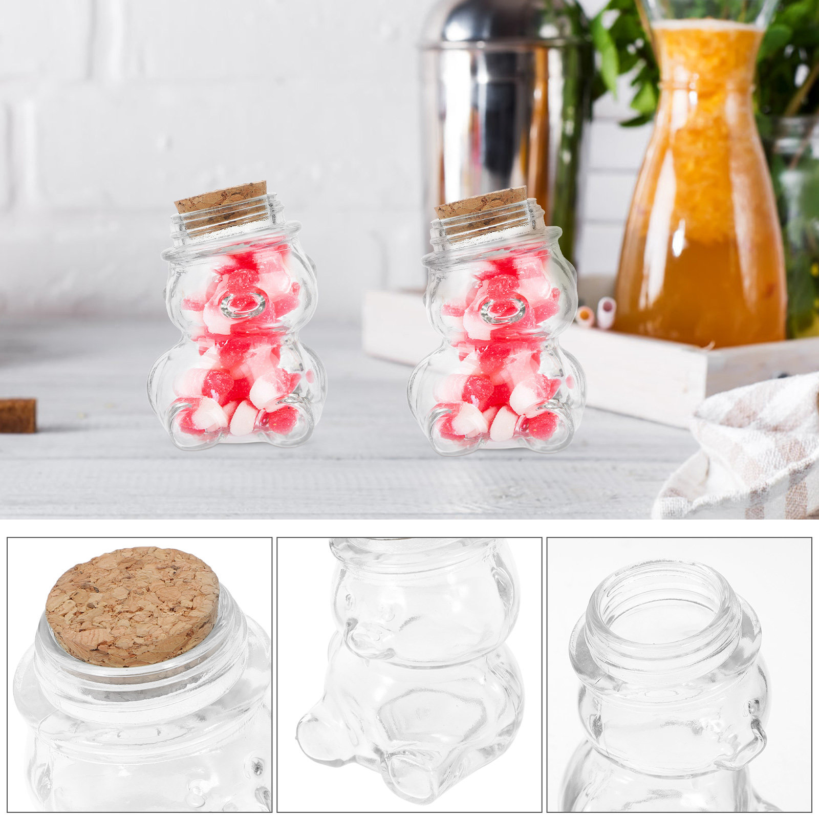 4個入りガラスキャンディジャーセット 透明な気密食品保存容器 - Food Storage Set Glass のレビューと価格